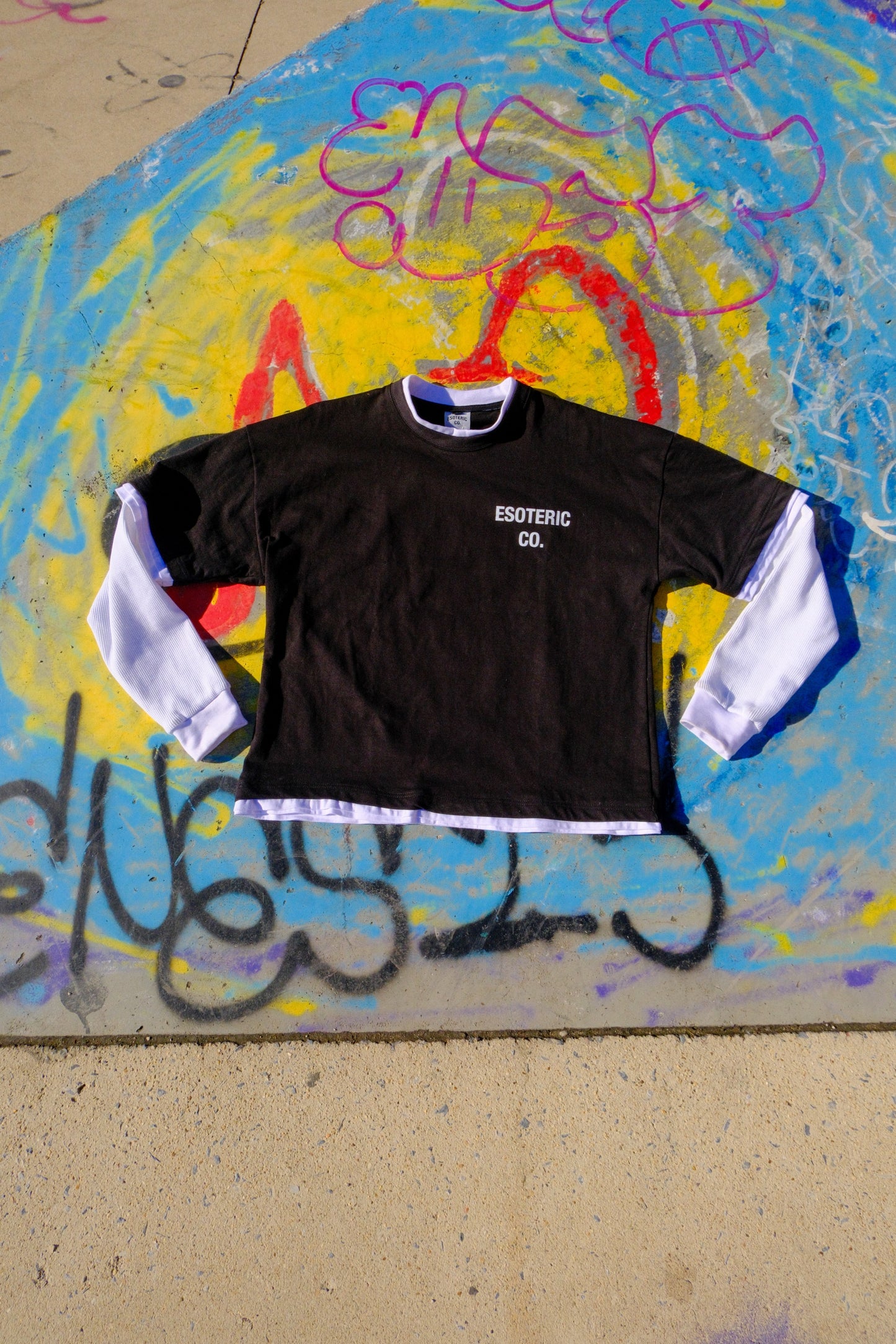 Slogan Double-Layered Tee