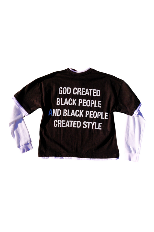 Slogan Double-Layered Tee