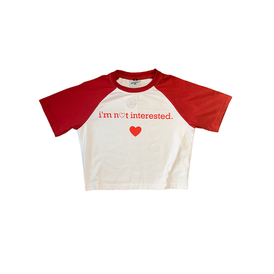 I'm Not Interested Cropped Tee